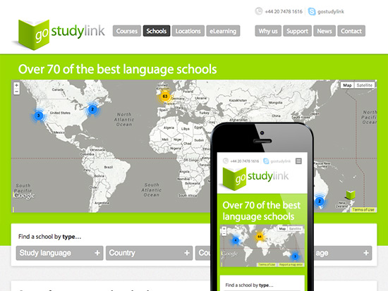 Part of gostudylink's schools section page